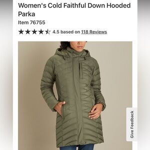 Duluth Women’s Cold Faithful 800 Duck Down Hooded Parka XL